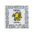 Keith Haring DANCING DOG Yellow Pin