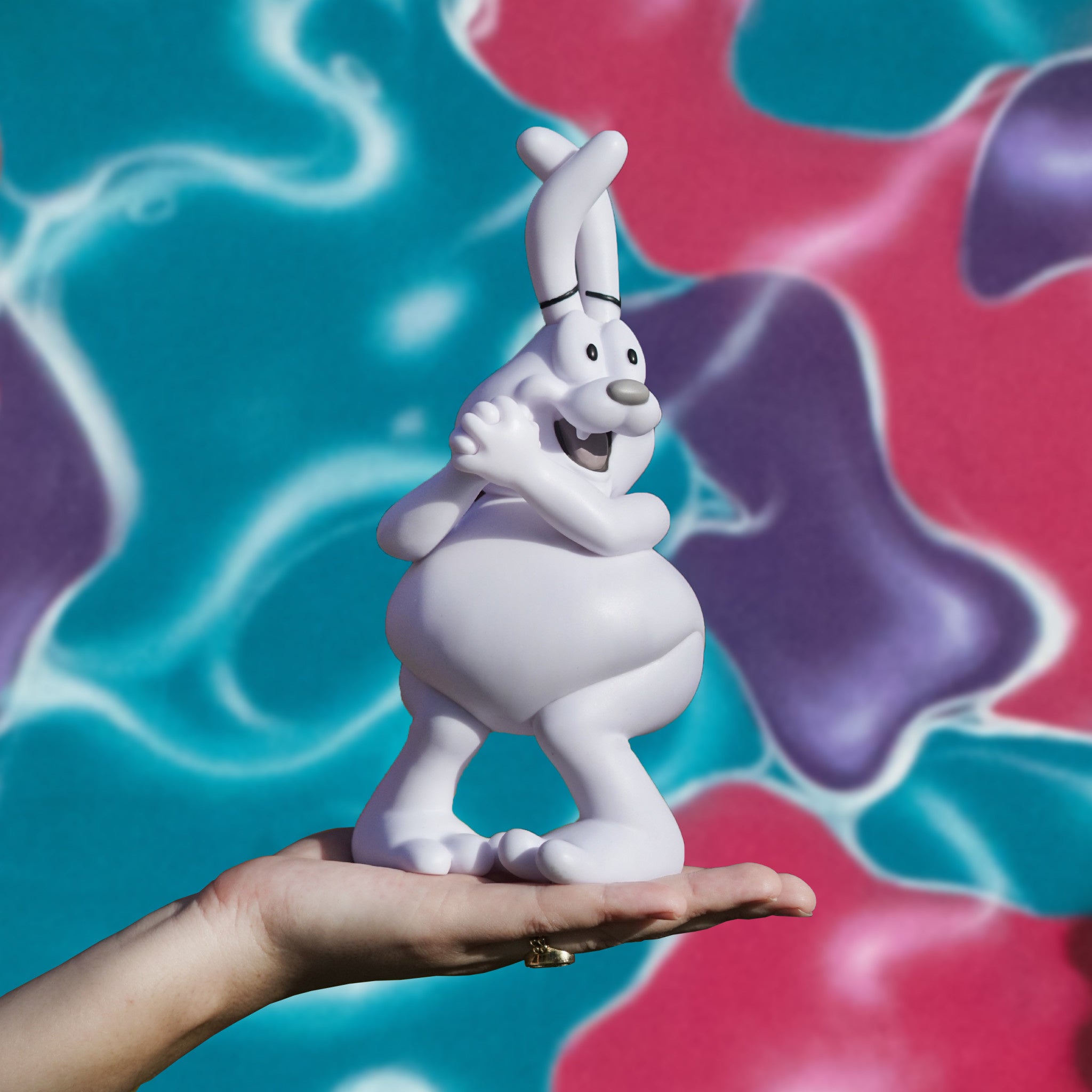 Ron English Tricky the Obese Rabbit Monotone 8-Inch Vinyl Figure Secondary image