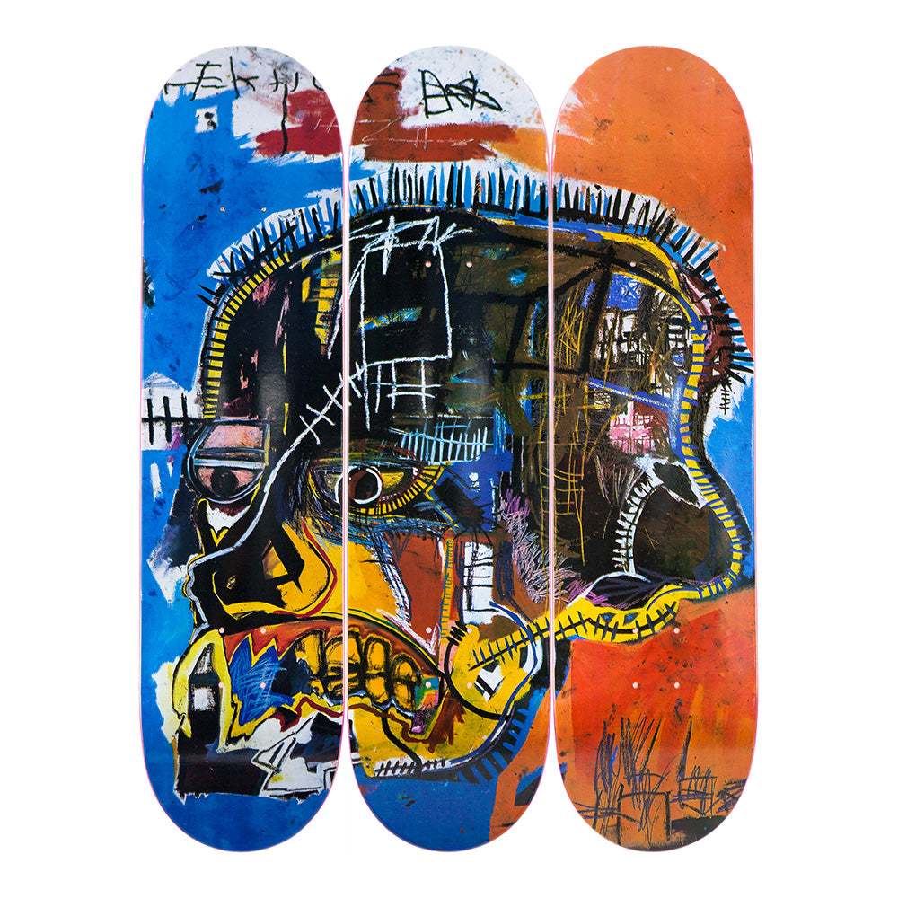 Jean-Michel Basquiat Untitled (Skull) Triptych Skate Deck