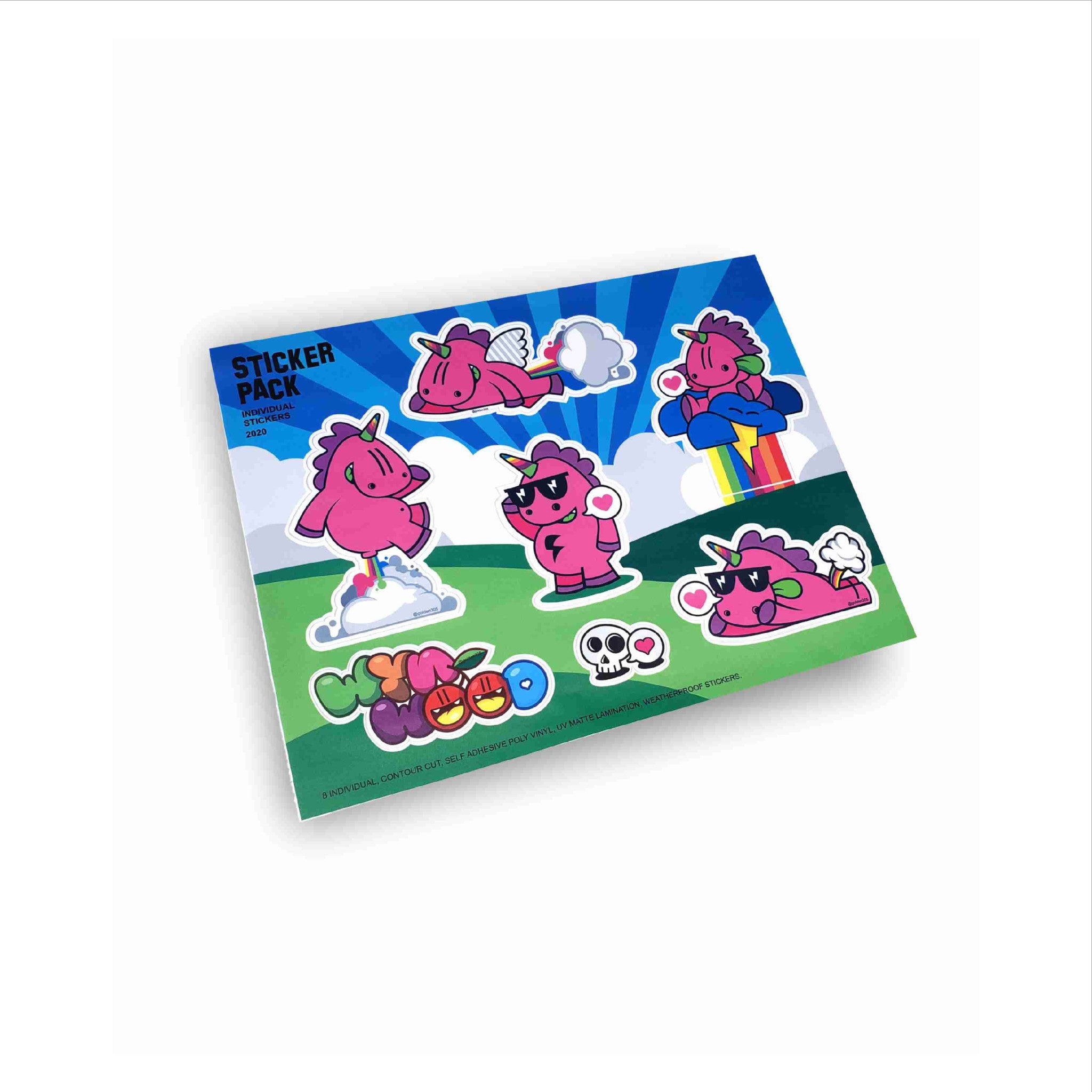 Unicorn Sticker Sheet Golden305 - Wynwood Walls Shop