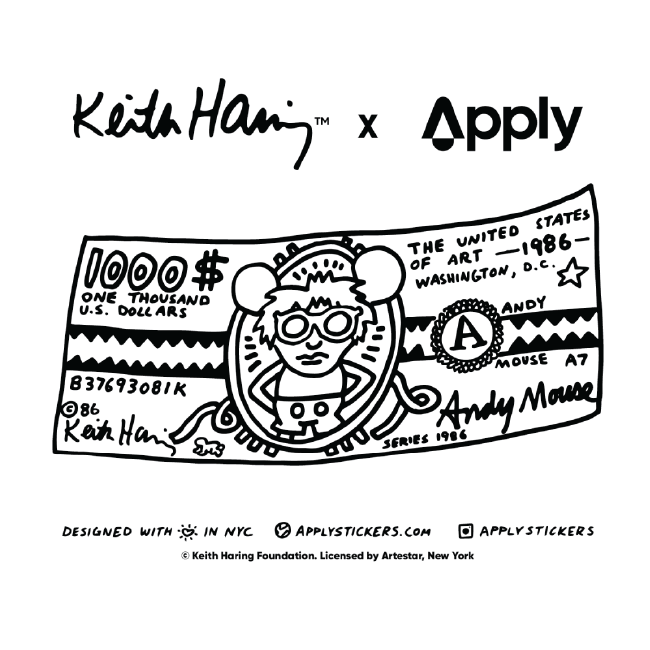 Keith Haring Andy Mouse Sticker Sheet Secondary image