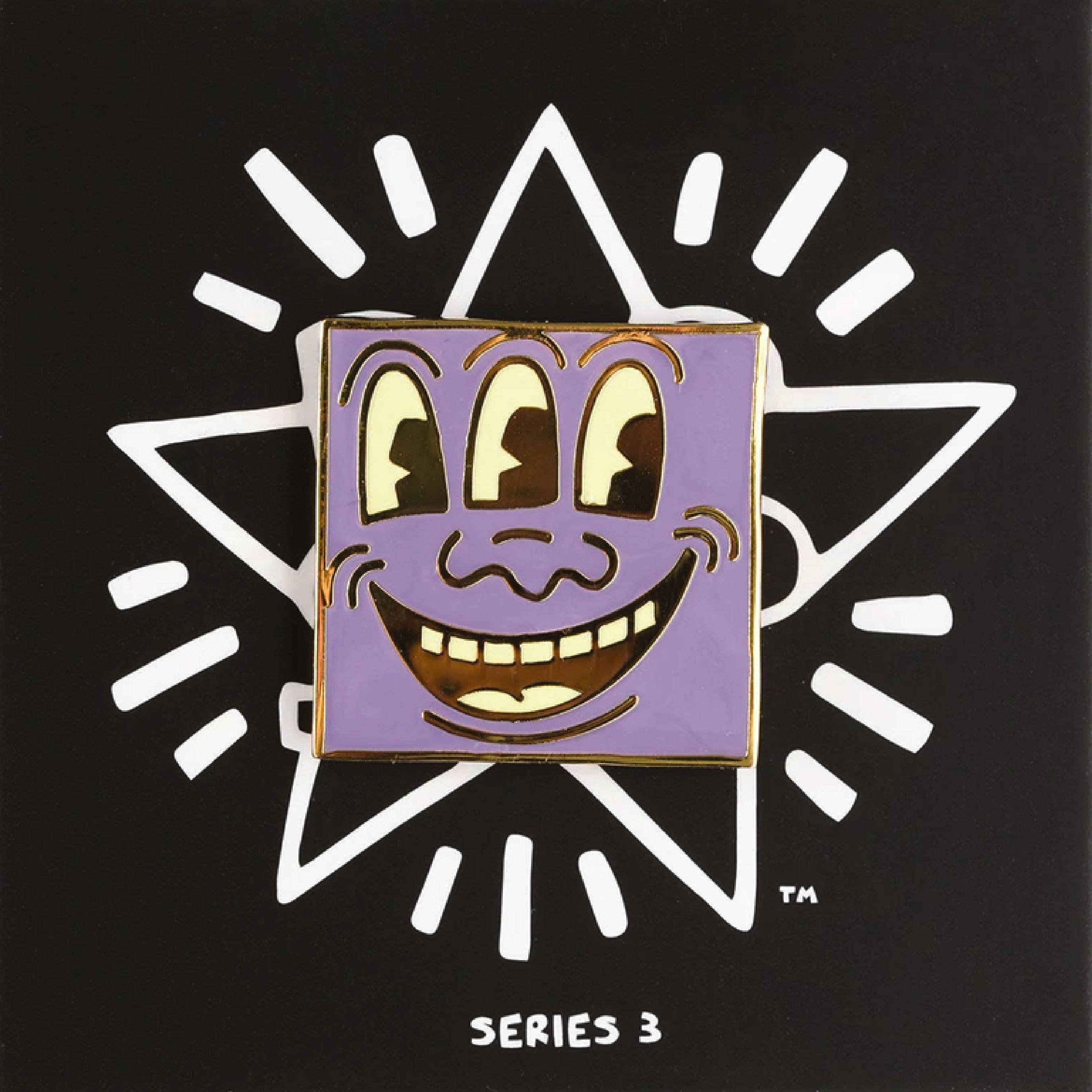 Keith Haring POP SHOP - THREE EYED MONSTER Purple Pin Secondary image