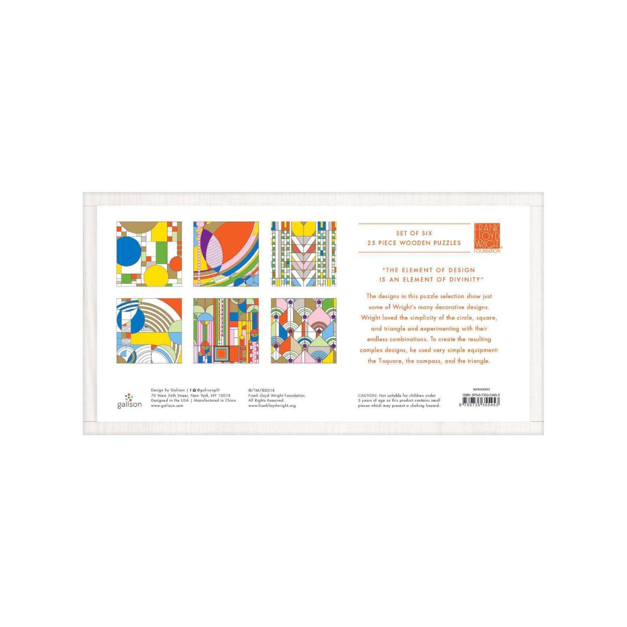 Wooden Jigsaw Puzzle Frank Lloyd Wright - Wynwood Walls Shop