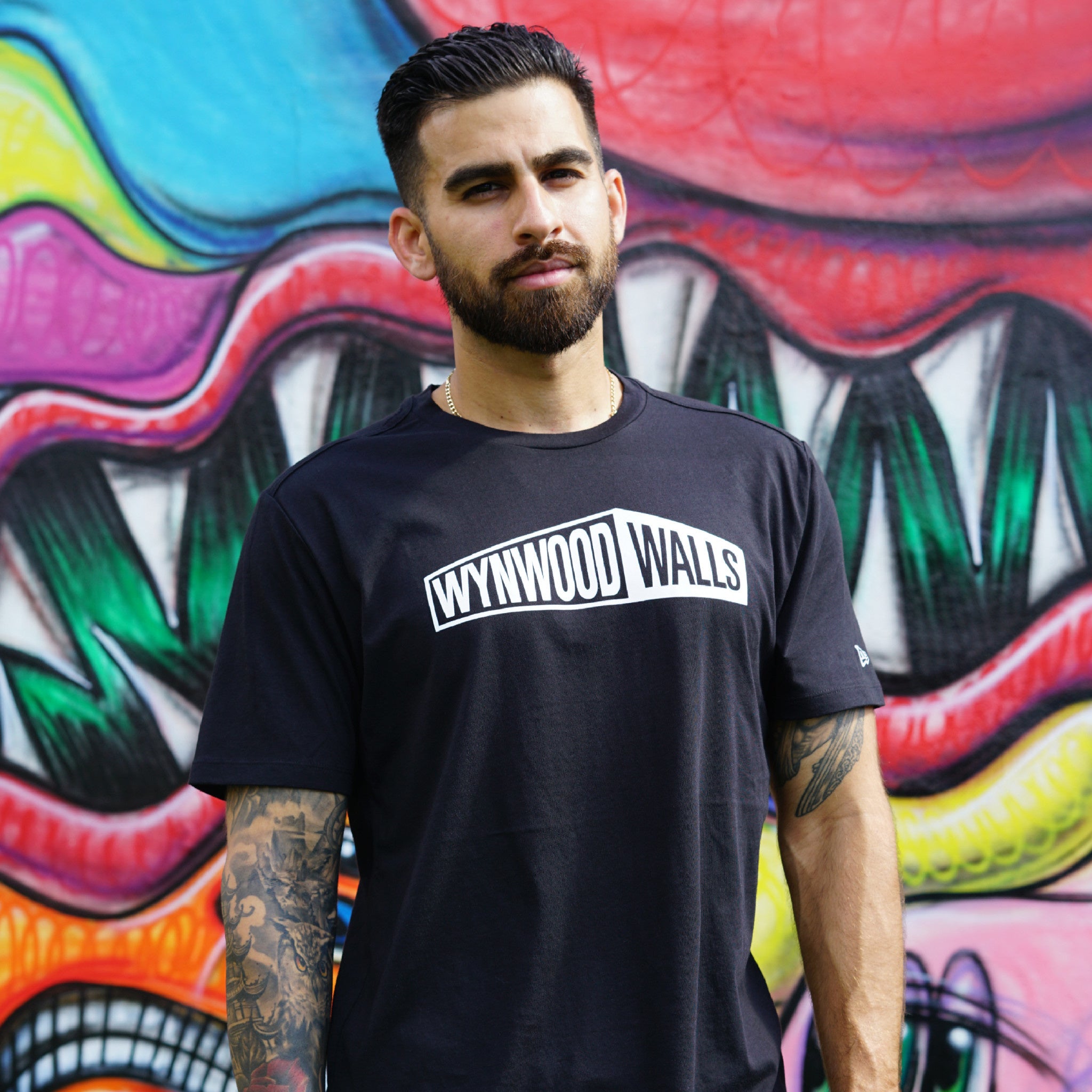 Wynwood Walls x New Era Men's Jersey crew - Wynwood Walls Shop