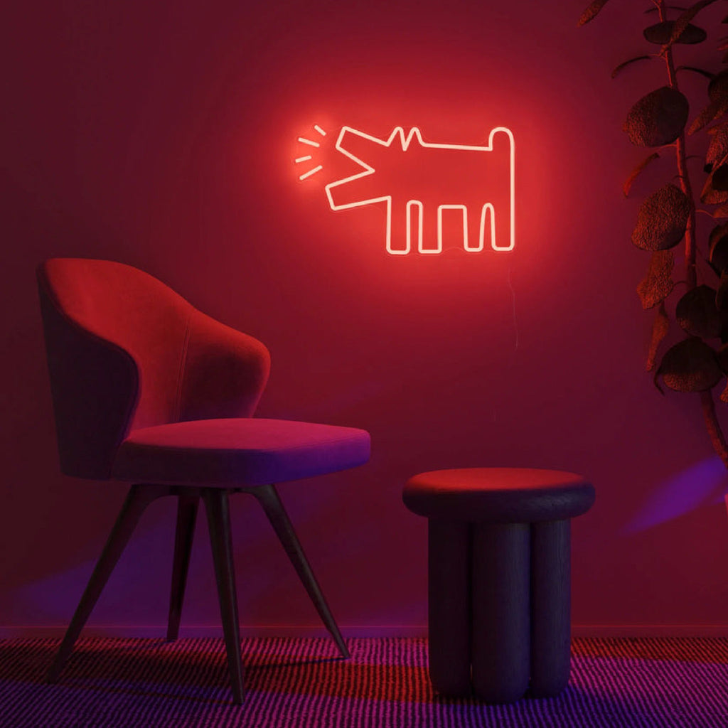 Barking Dog by Keith Haring - LED Neon Sign