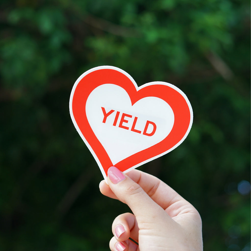 Scott Froschauer Yield Heart Sticker - Wynwood Walls Shop