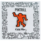 Keith Haring DANCING MAN Orange Pin